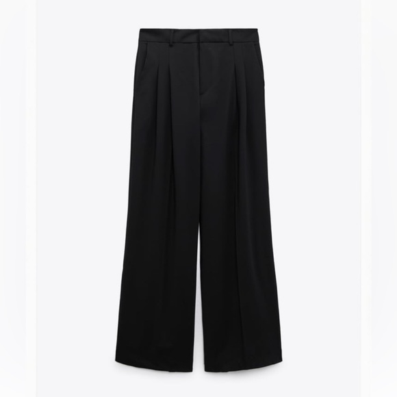 Zara Wide Leg Black Pant 7385/535/800 - Picture 1 of 4